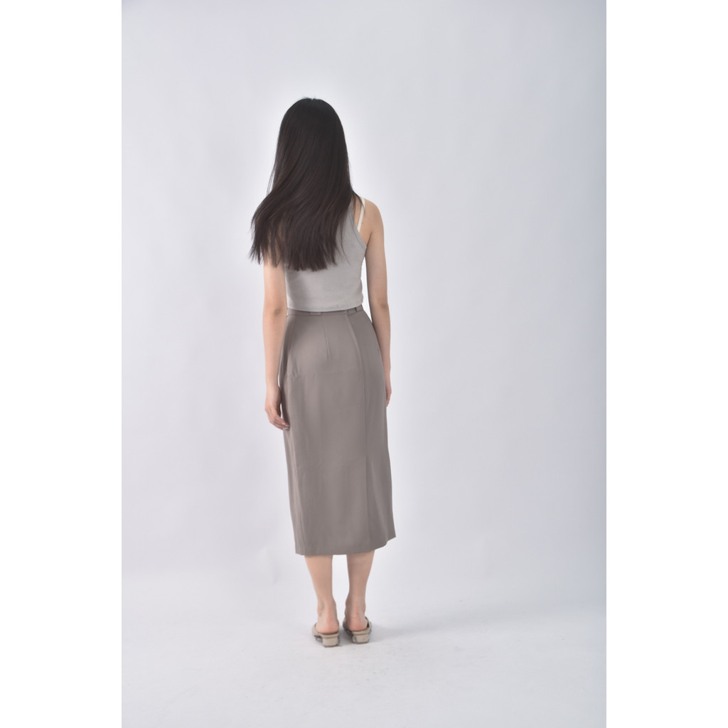 (S) aggie grey s簡約綠色長裙二手衣, , large