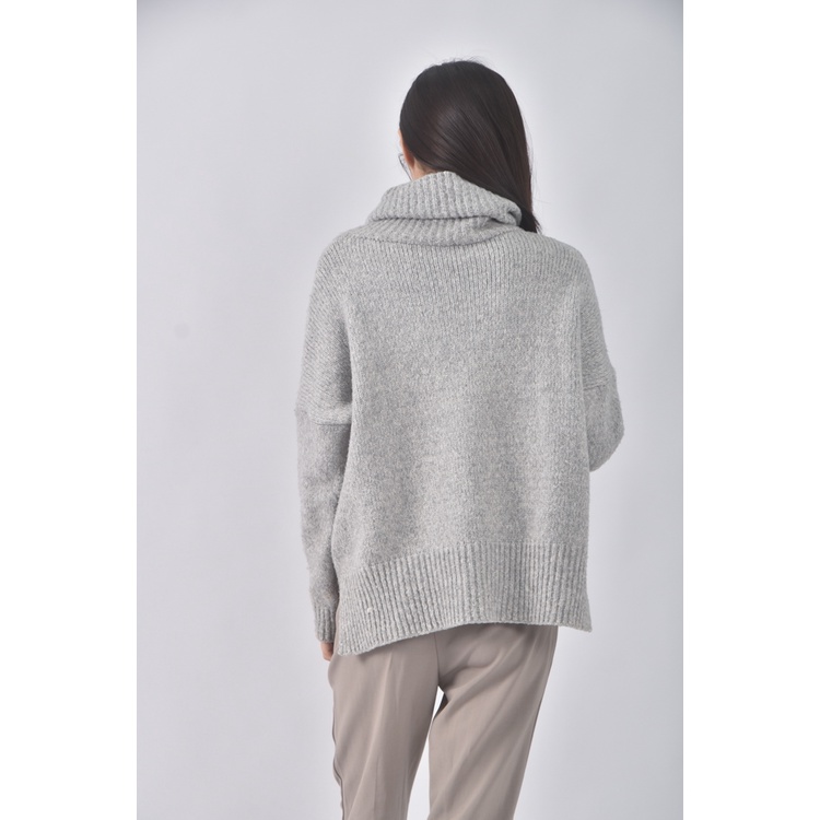 (XL) 質感高領灰色長袖上衣二手衣, , large
