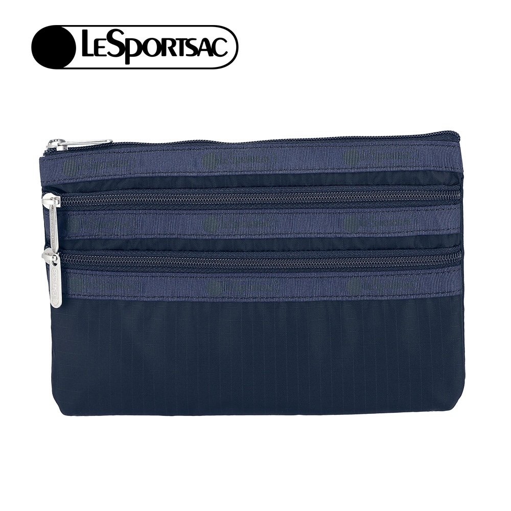 |快速出貨|Lesportsac 三層拉鍊化妝包-深藍, , large