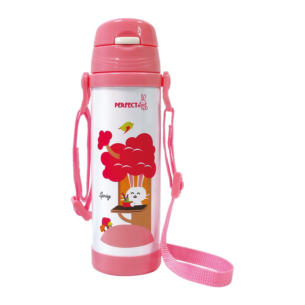 PERFECT 理想牌 金緻316不鏽鋼學生真空保溫杯 粉紅色500cc-Leidea樂德兒