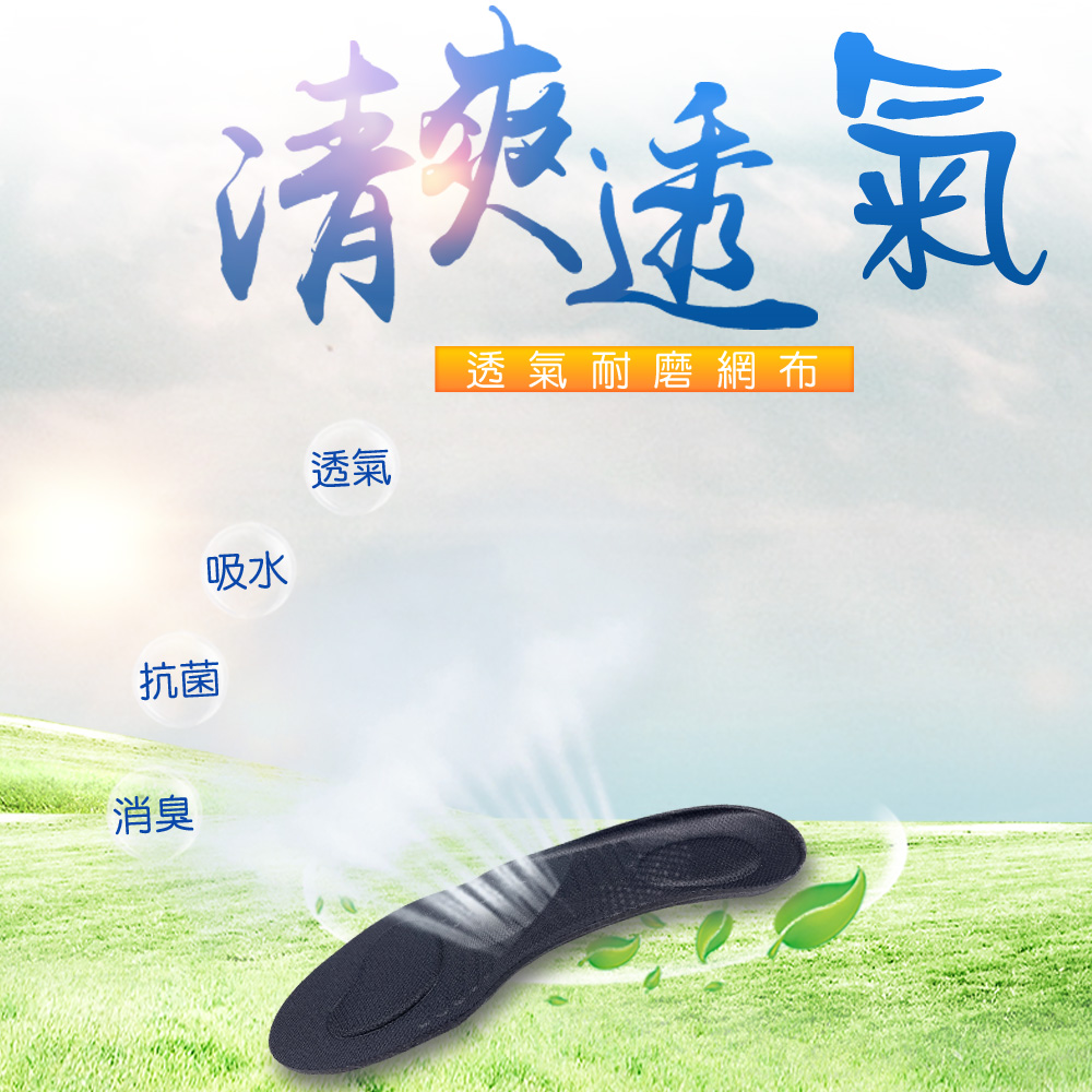 金德恩 GS MALL 台灣製造 一雙L號3D款 足弓型鞋墊 透氣鞋墊 足弓鞋墊 除臭鞋墊 除臭鞋墊 抗菌鞋墊 除臭 POLIYOU 透氣鞋墊, , large