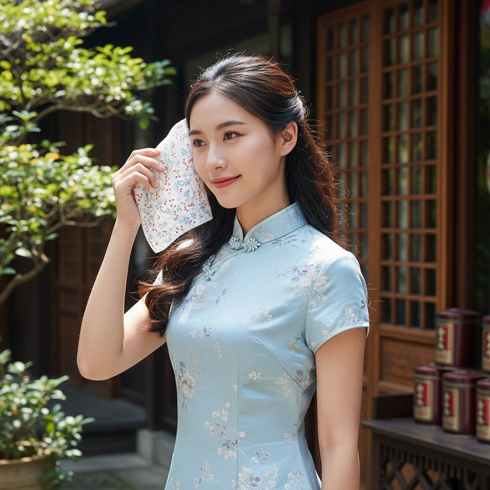 日本製【濱文漾】純棉手帕/方巾－小紅莓果, , large