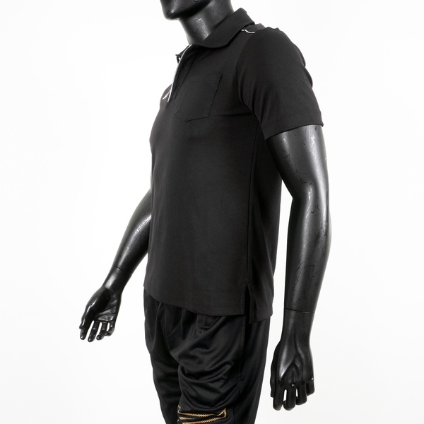 Asics 男 Polo衫 短袖 上衣 運動 休閒 吸濕 快乾 透氣 反光 亞瑟士 黑 [2033B516-001], , large