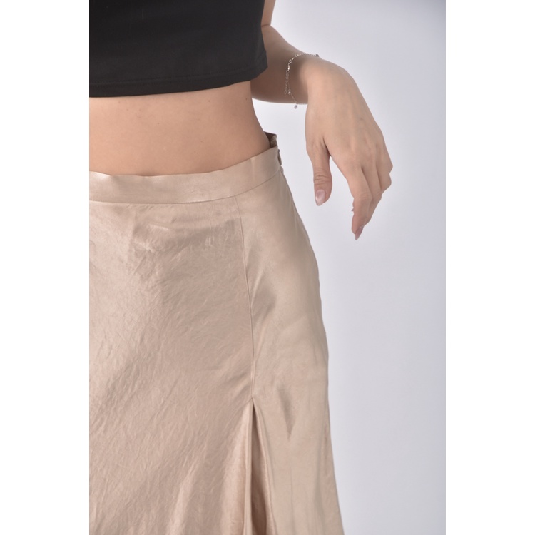 (S) massimo dutti質感黃色長裙二手衣, , large