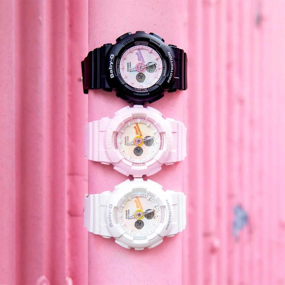CASIO 卡西歐 Baby-G 大人氣俏皮渲染手錶-黑 BA-120T-1A, , large