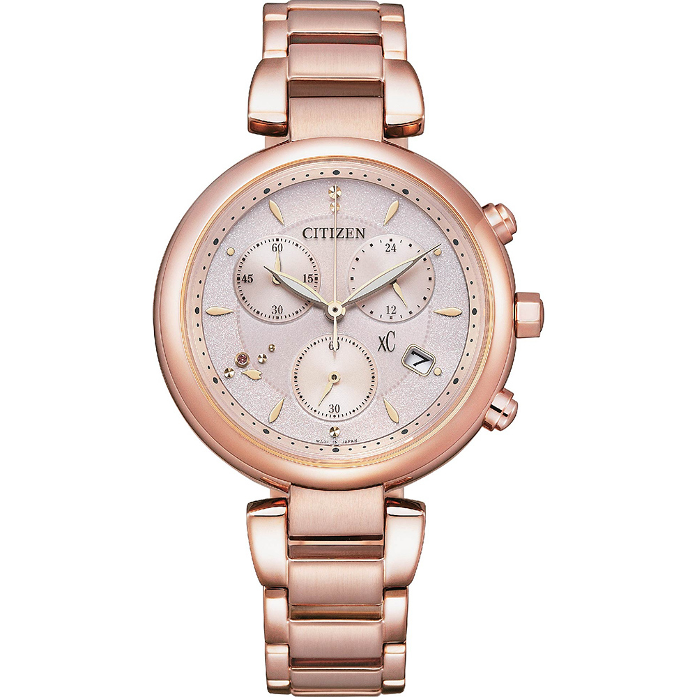 CITIZEN 星辰 XC 心蕊 台灣限定 光動能計時女錶 FB1452-66W