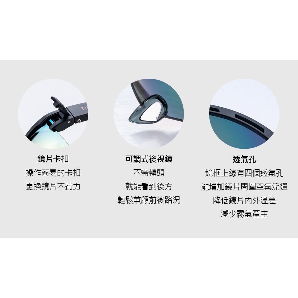 [五揚]TriEye後視鏡系列 運動太陽眼鏡 經典標配組, , large