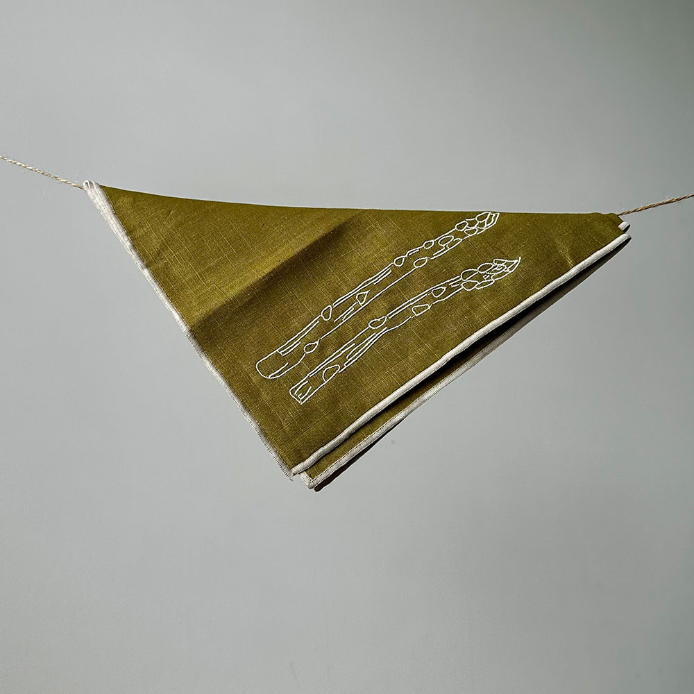 Embroidered Napkins-Asparagus, , large