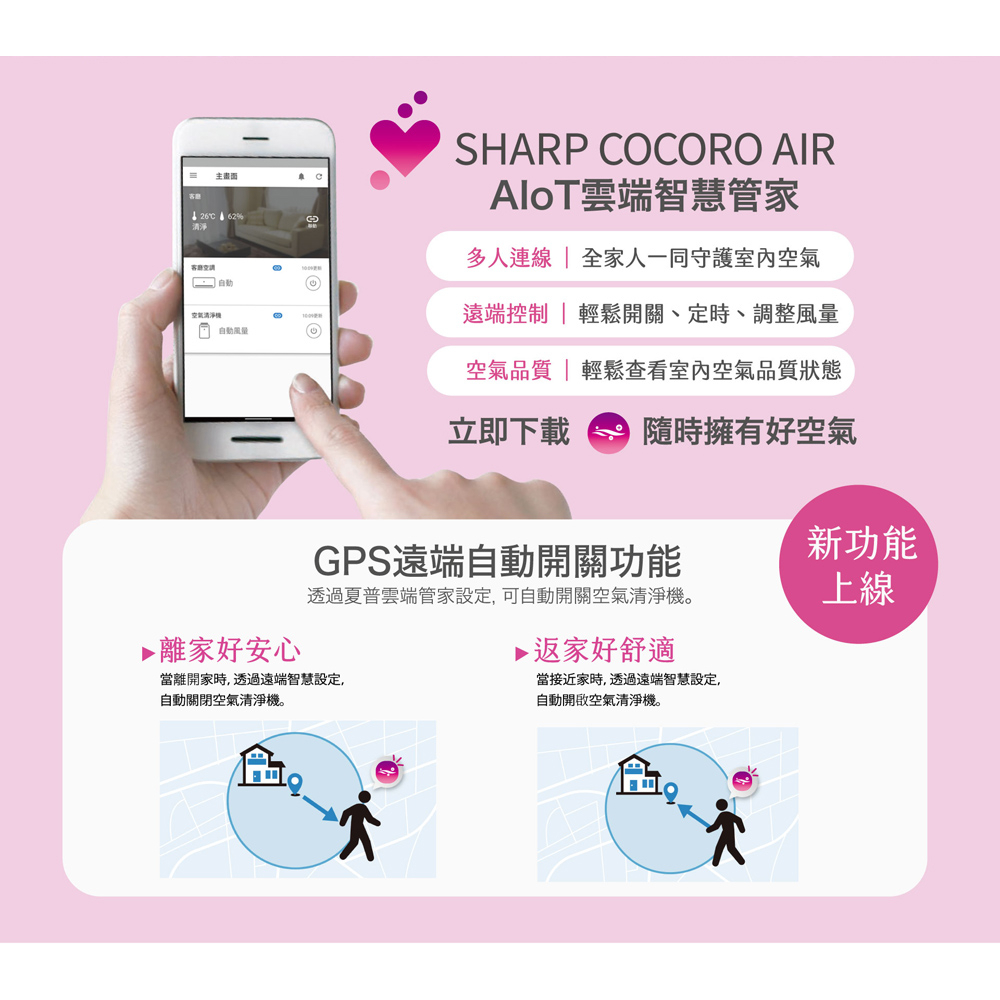 SHARP AIoT Air Purifier (18 Pings) KC-P80T-W, , large