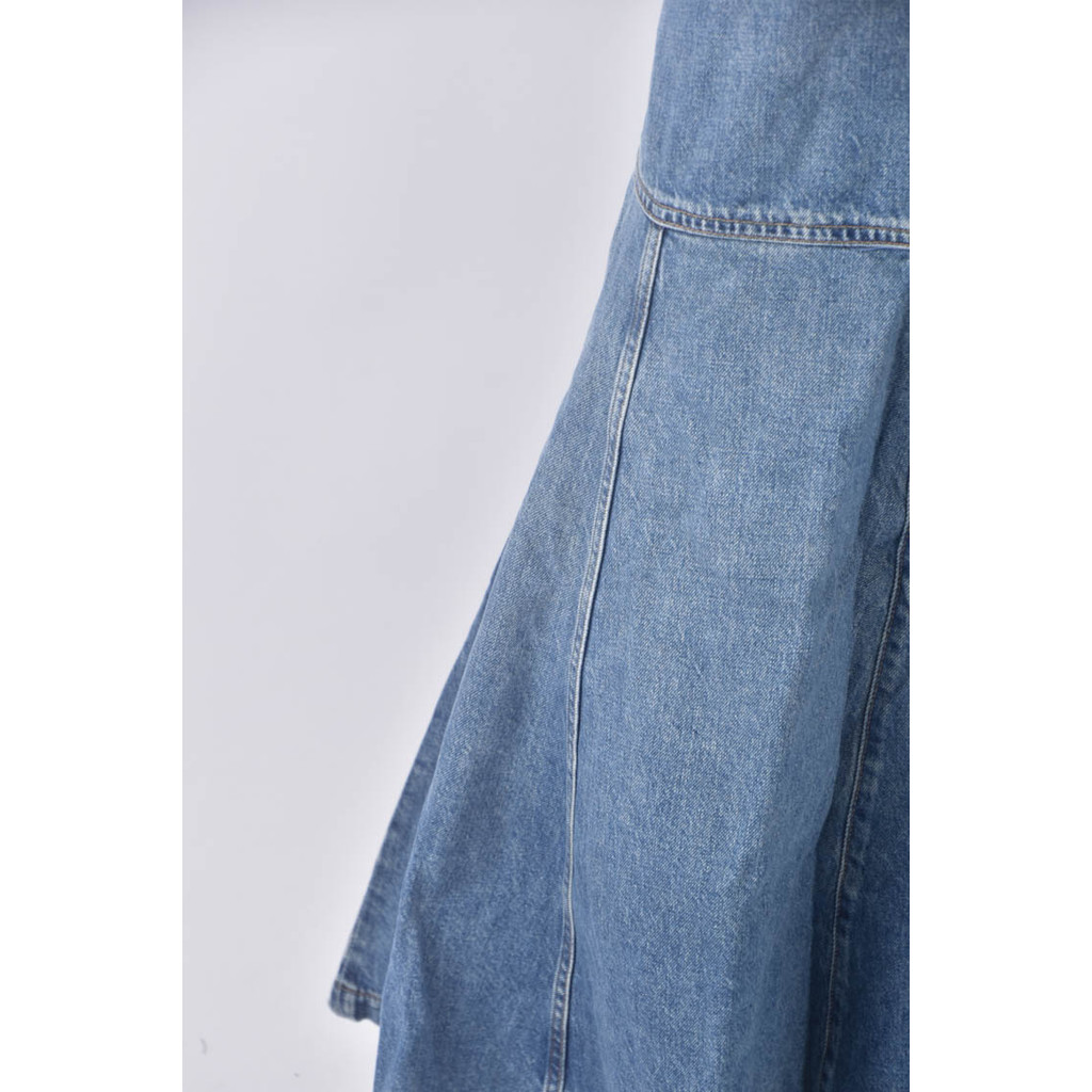 (3XL) massimo dutti高腰丹寧牛仔棉質純棉寬鬆藍色長褲二手衣, , large