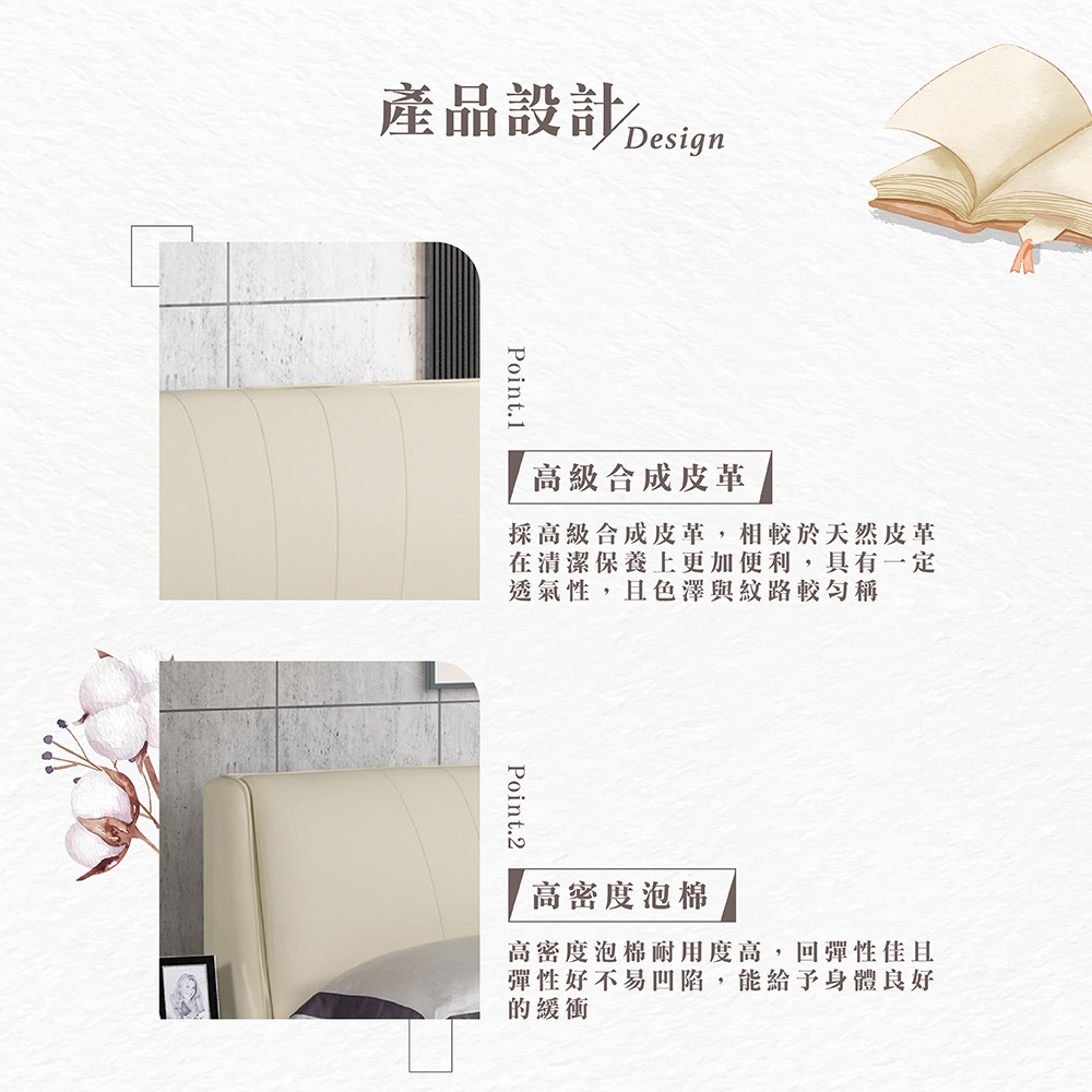 【Hampton 漢汀堡】亞而5尺懸浮式雙人床, , large