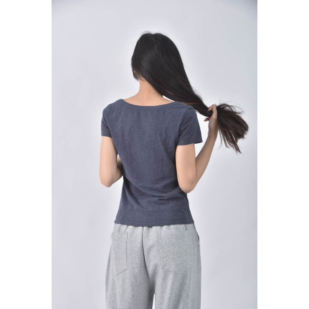 (S) net素面藍色短袖上衣二手衣, , large