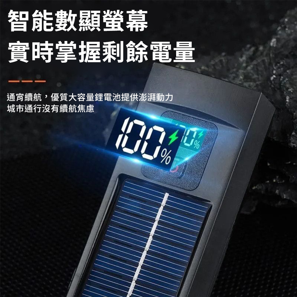 【CITY STAR】Solar-powered bicycle headlights, , large