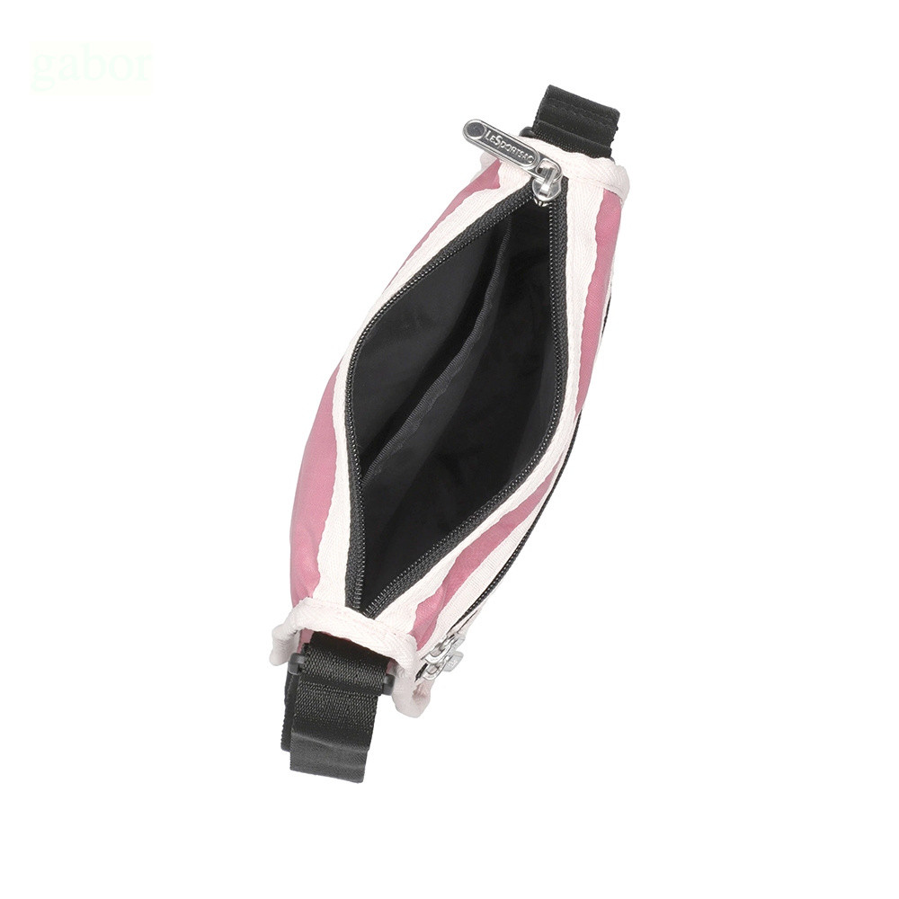 LeSportsac 3-Zip Crossbody 三層拉鍊斜背包 手機包 送禮-桃紅色, , large