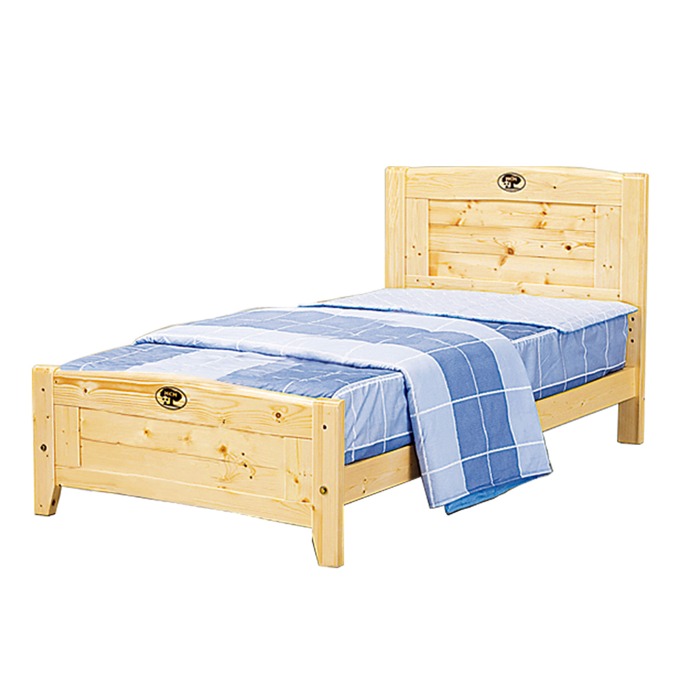 【唯熙傢俱】奈森松木3.5尺單人床, , large