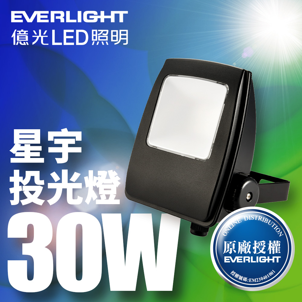 Everlight LED Xingyu 30W full voltage IP65 floodlight (white light), , large