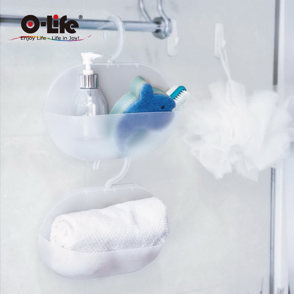 [O-Life] Rotating hook drain storage box 3 sets - blue model, , large