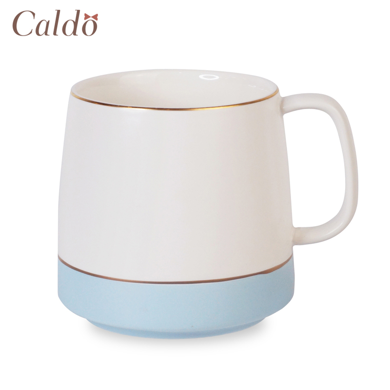 [ Caldo卡朵 ] 霧面氣質撞色描金馬克杯-天藍, , large