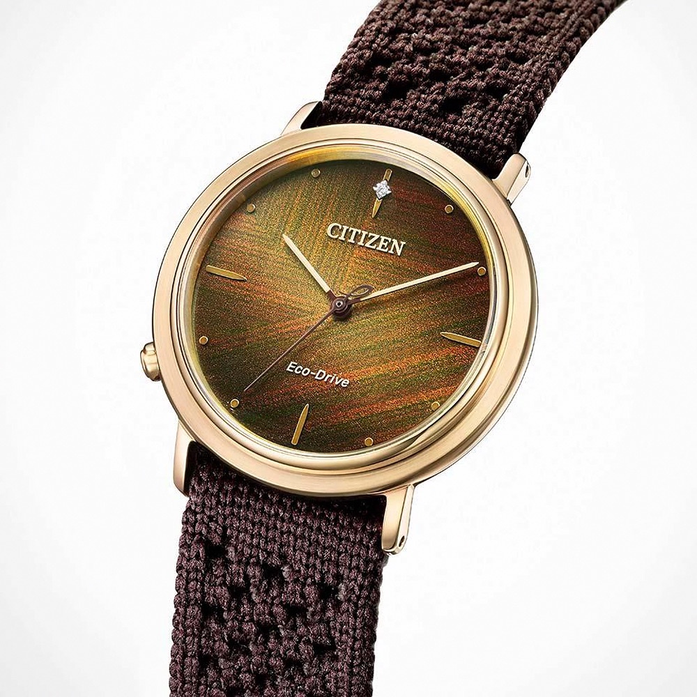 CITIZEN 星辰 L系列 廣告款 光動能女錶 套錶 EM1003-48X, , large