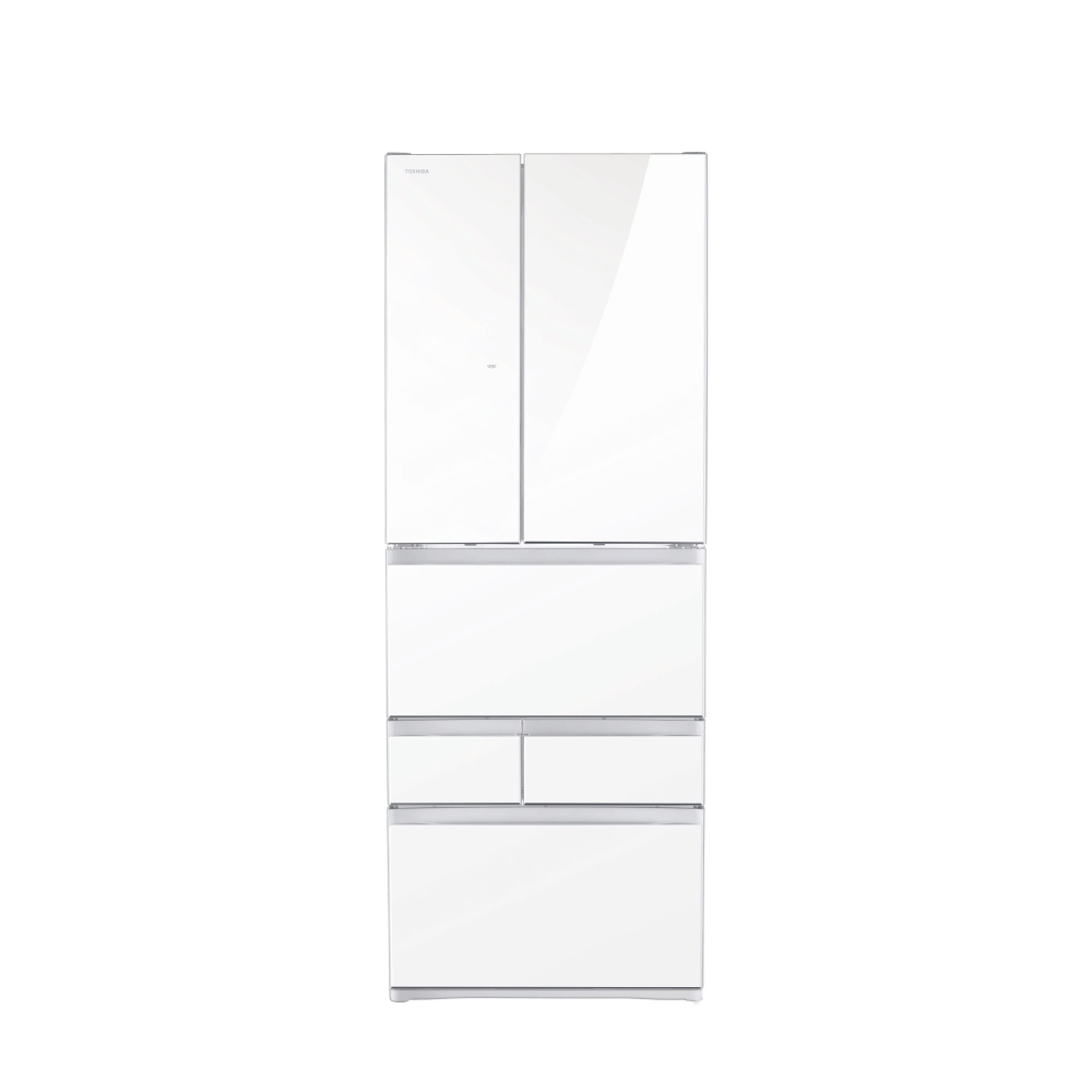 TOSHIBA 601L Aurora Mirror Six Door Inverter Refrigerator Mirror White GR-ZP600TFW(B5), , large