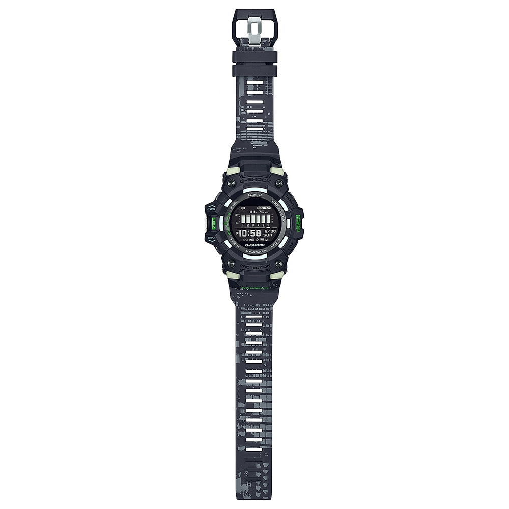 CASIO 卡西歐 G-SHOCK 夜光迷彩 城市夜景系列藍芽手錶 GBD-100LM-1, , large