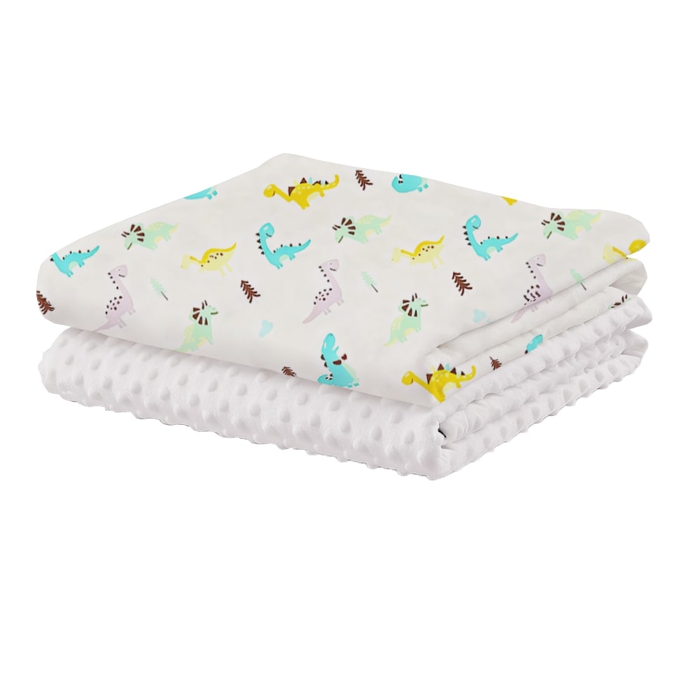 HABABY Double-Sided Magic Bean Blanket, Dinosaur Park Style, 130x100cm