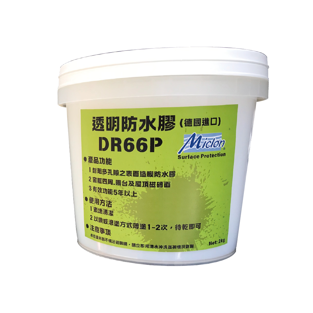 [樂施達]佐禾 透明防水膠 2kg/桶 ( DR-66P) 附毛刷, , large