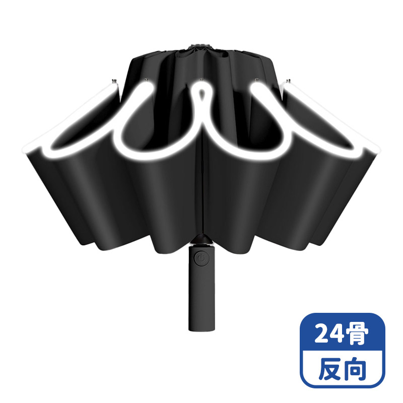 【咪咪購物】VID 雨傘 折疊傘 24骨｜自動反向｜黑色｜開車族必備, , large