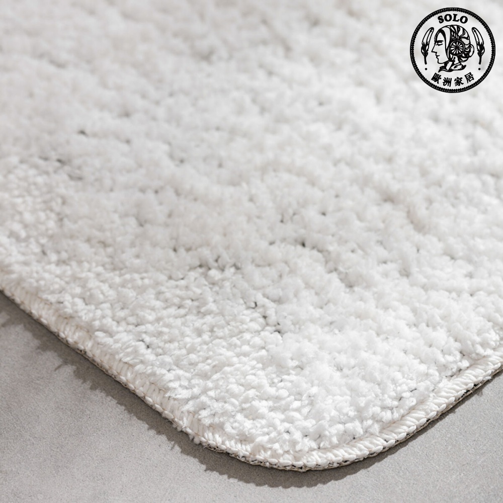 【SOLO歐洲家居】LCW Home 40x60cm 奶油白極簡防滑吸水浴室地墊 迅速吸乾濕腳, , large