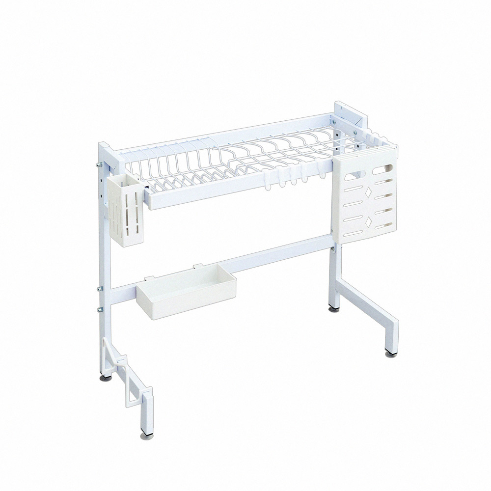 [Y HOUSE] Kitchen Sink Rack - 65cm Dish Rack Drain Rack Dish Rack Drain Basket Kitchen Storage Rack - Single Layer White, , large