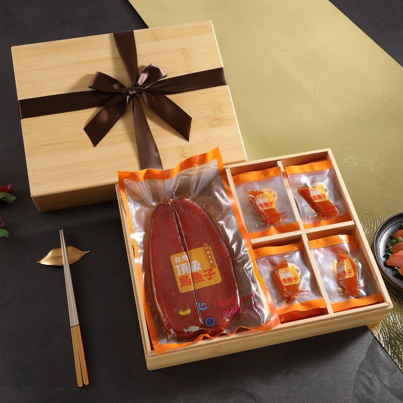 [大賞] 野生烏魚子雙饗禮盒(7兩1入+200g/28入一口烏魚子), , large