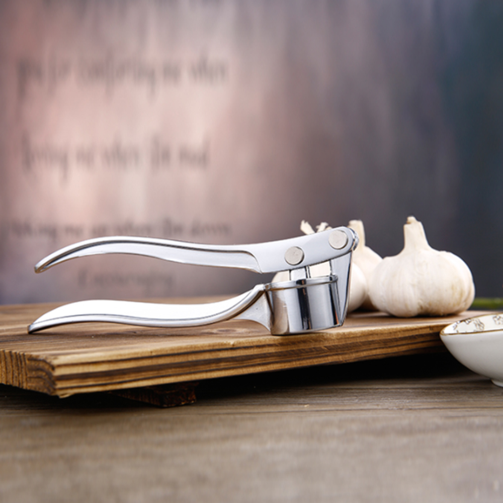 【上手家居】不鏽鋼壓蒜器-不鏽鋼原色(剝蒜器/切蒜器/搗蒜器/蒜泥器/擠蒜器/壓蒜頭/核桃器), , large
