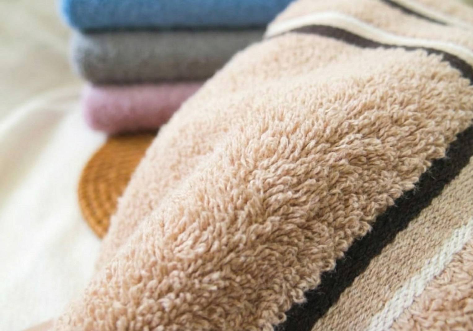 [Kaimei Cotton] Randomly excellent MIT made in Taiwan dark black edge striped bath towel top 12 taels super thick pure cotton satin design, , large