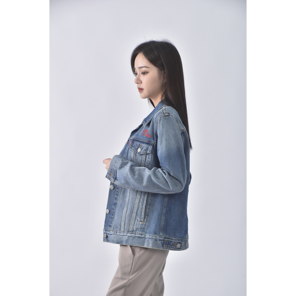 (S) levis丹寧牛仔棉質純棉藍色外套二手衣, , large