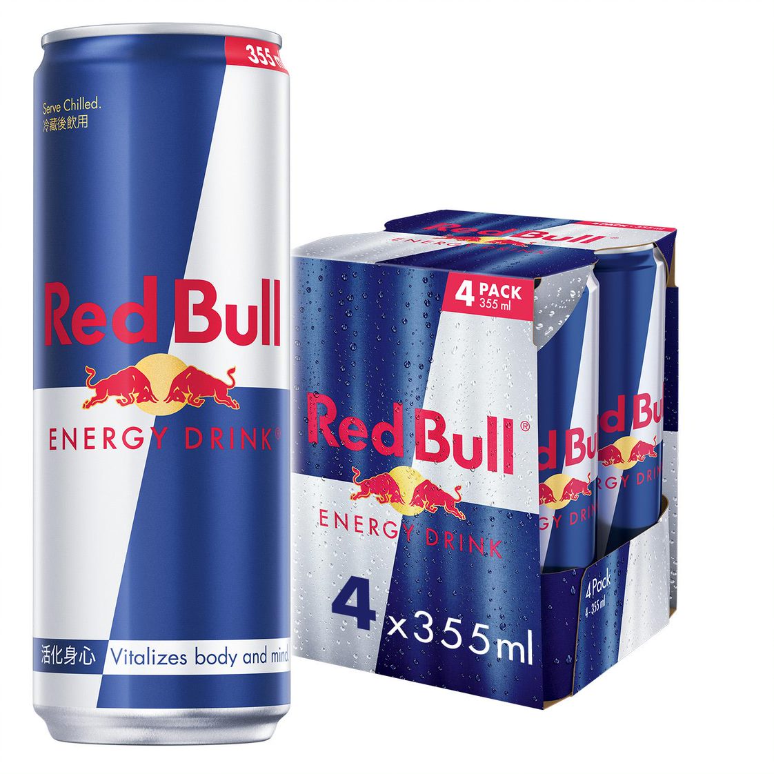 Red Bull Energy Drink 355mlx4, , large