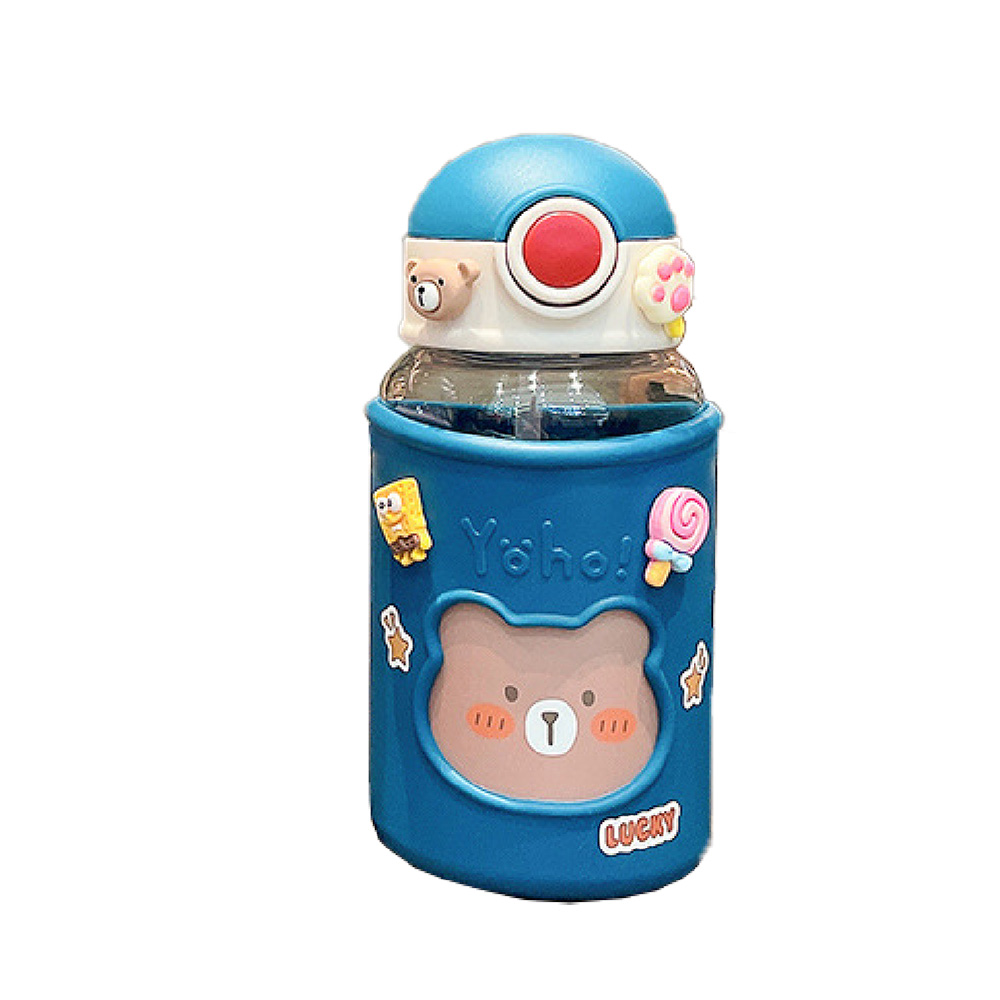 Bear Flip Straw Bottle, , large