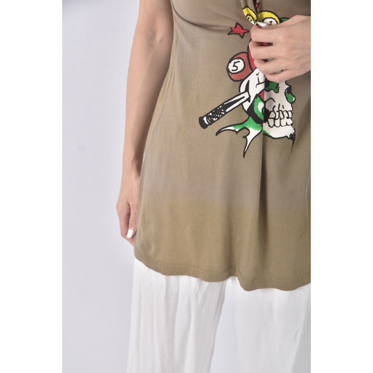 (S) ed hardy棉質純棉綠色短袖上衣二手衣, , large