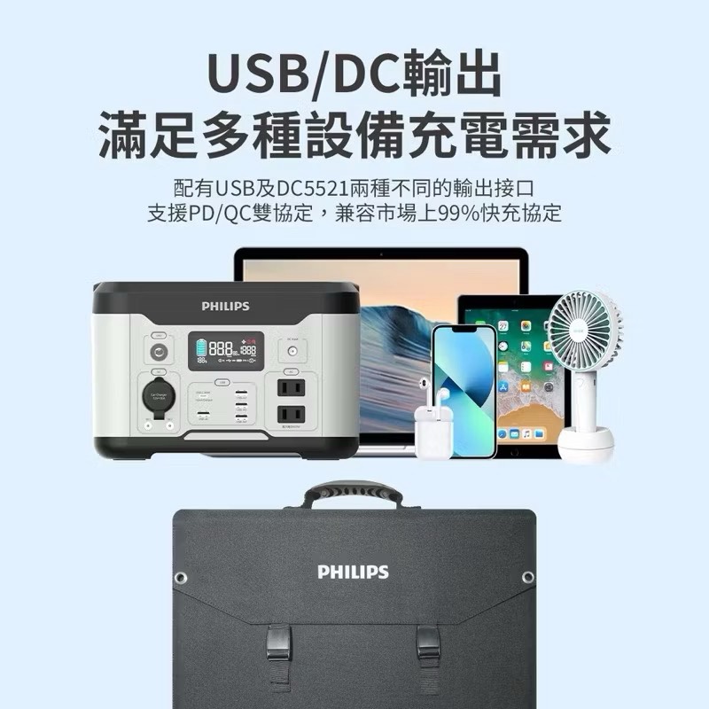 【Leo手機周邊專賣店】PHILIPS飛利浦 太陽能防水充電板100W, , large