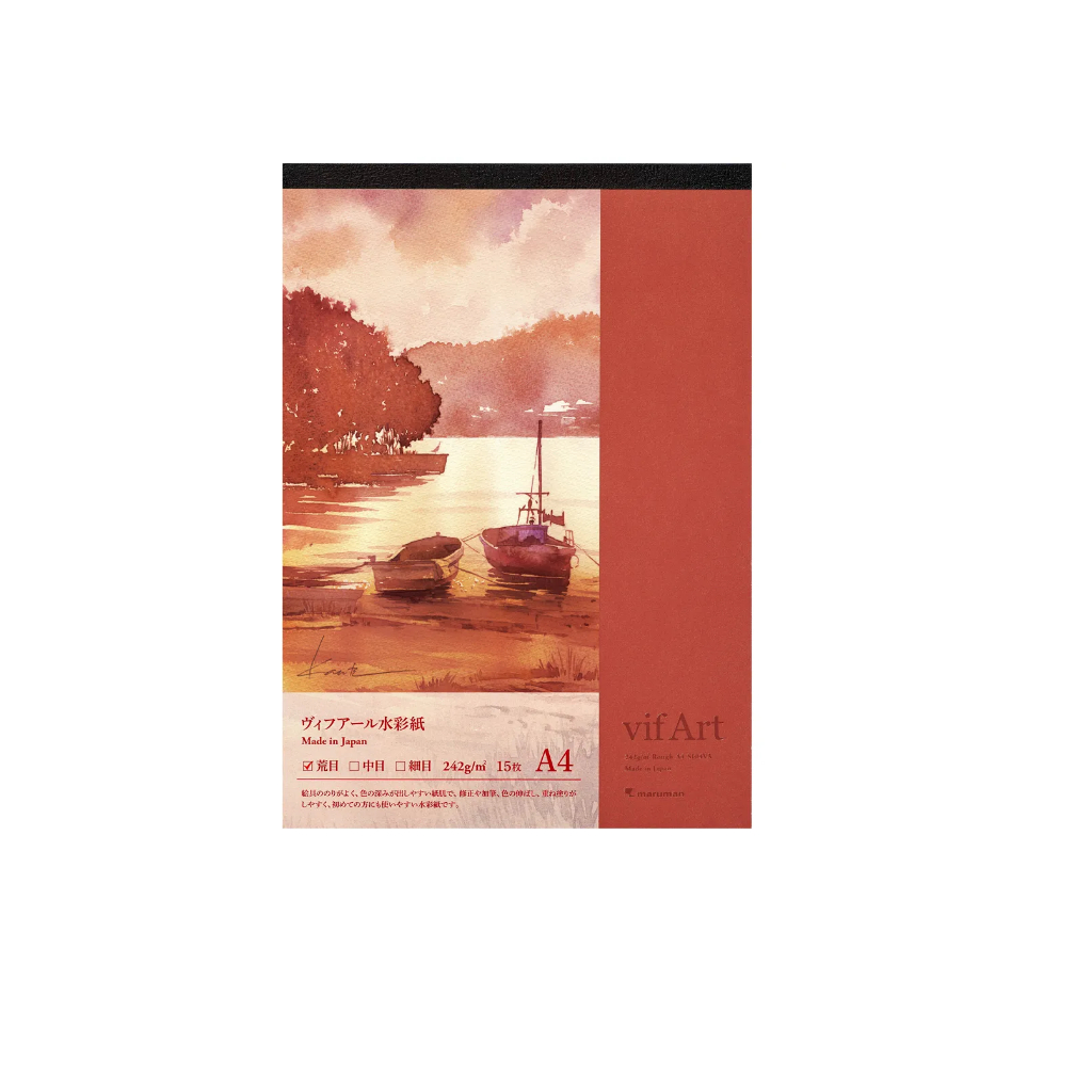 *需預訂 日本MARUMAN 荒目A4水彩紙/紅 10入(MAR S104TW)