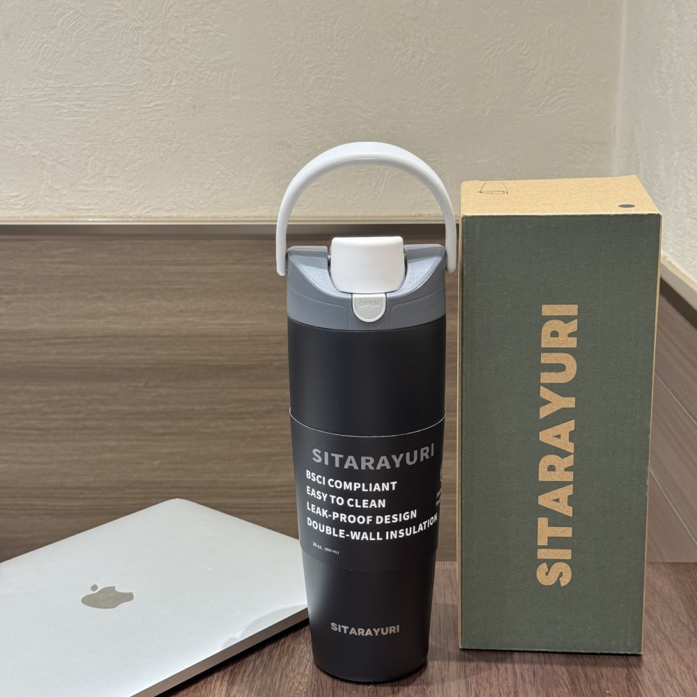 【H&R安室家】SITARAYURI 撞色雙飲304不鏽鋼保溫瓶900ml(H61), , large