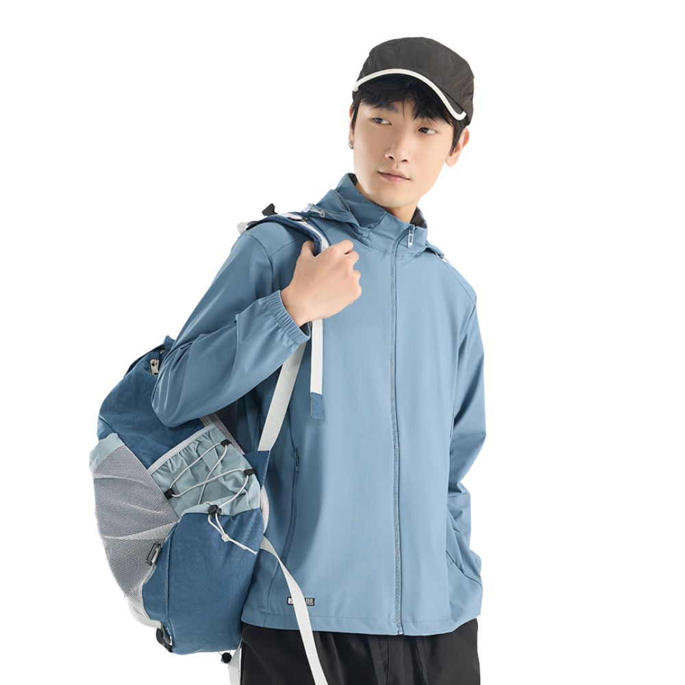 【億子洪】SGS認證 冰絲防曬外套-男款 墨藍 2XL 【25688】, , large