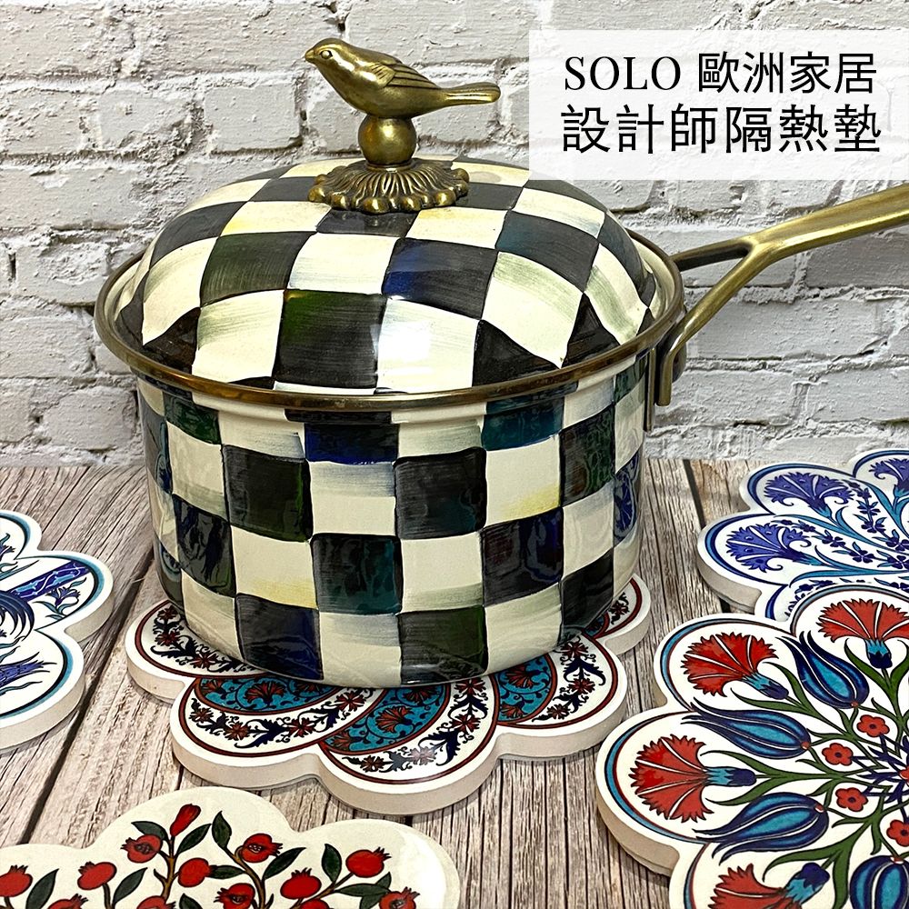 【SOLO Vintage】Designer Heat Mats Ceramic Hot Pads Coasters Made in Turkey 31, , large