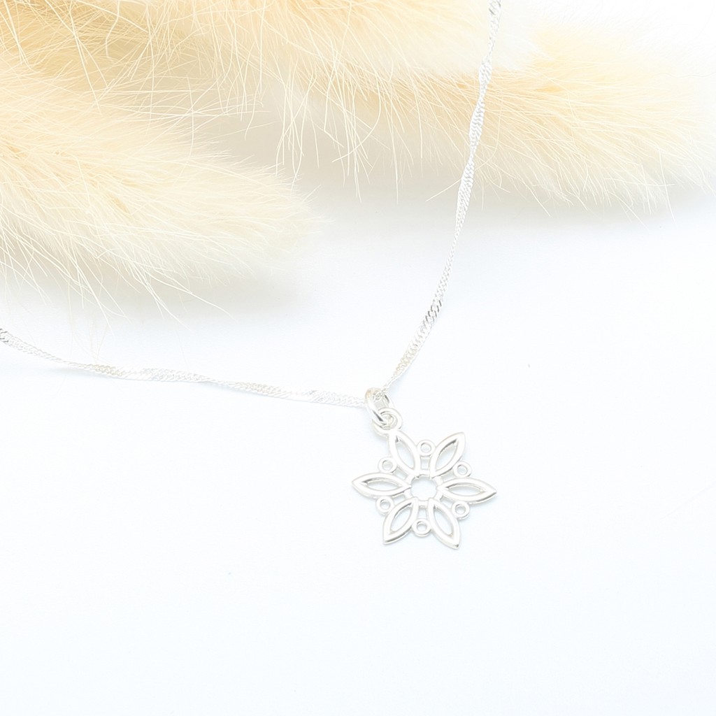 【Angel & Me】Christmas Snowflake Snow s925 sterling silver necklace birthday gift, , large