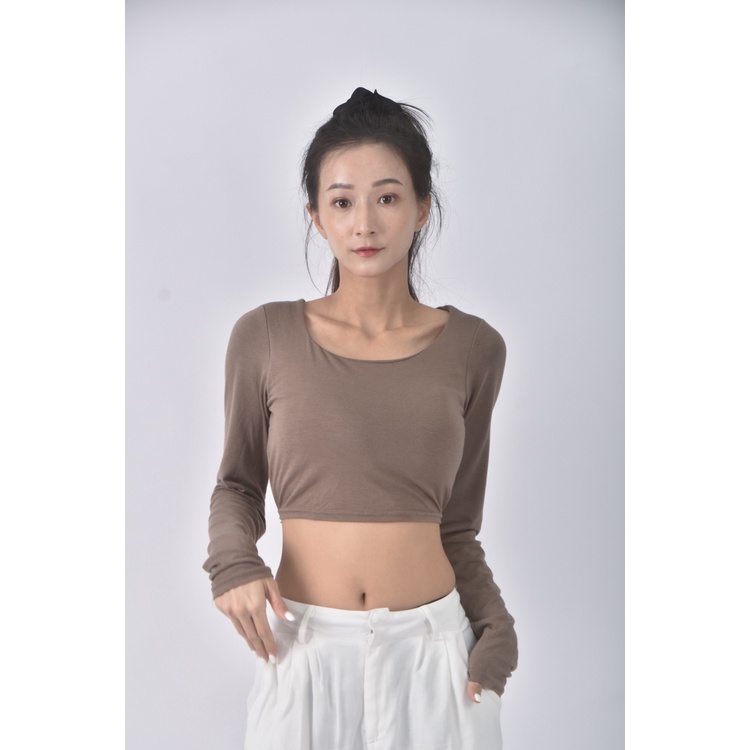 (S) 【安于晴Charlene私服】jcme o質感棕色長袖上衣二手衣, , large
