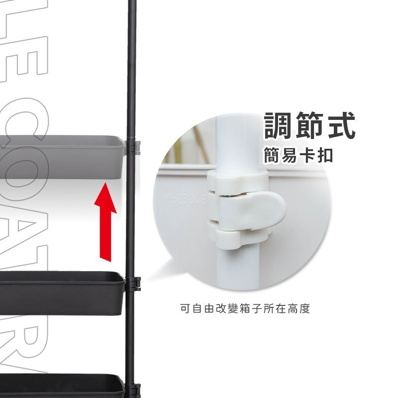 【Y HOUSE】Minimalist mobile coat rack, casual clothes rack, open fitting rack, hanging clothes rack, clothes rack, wardrobe rack with wheels - black, , large