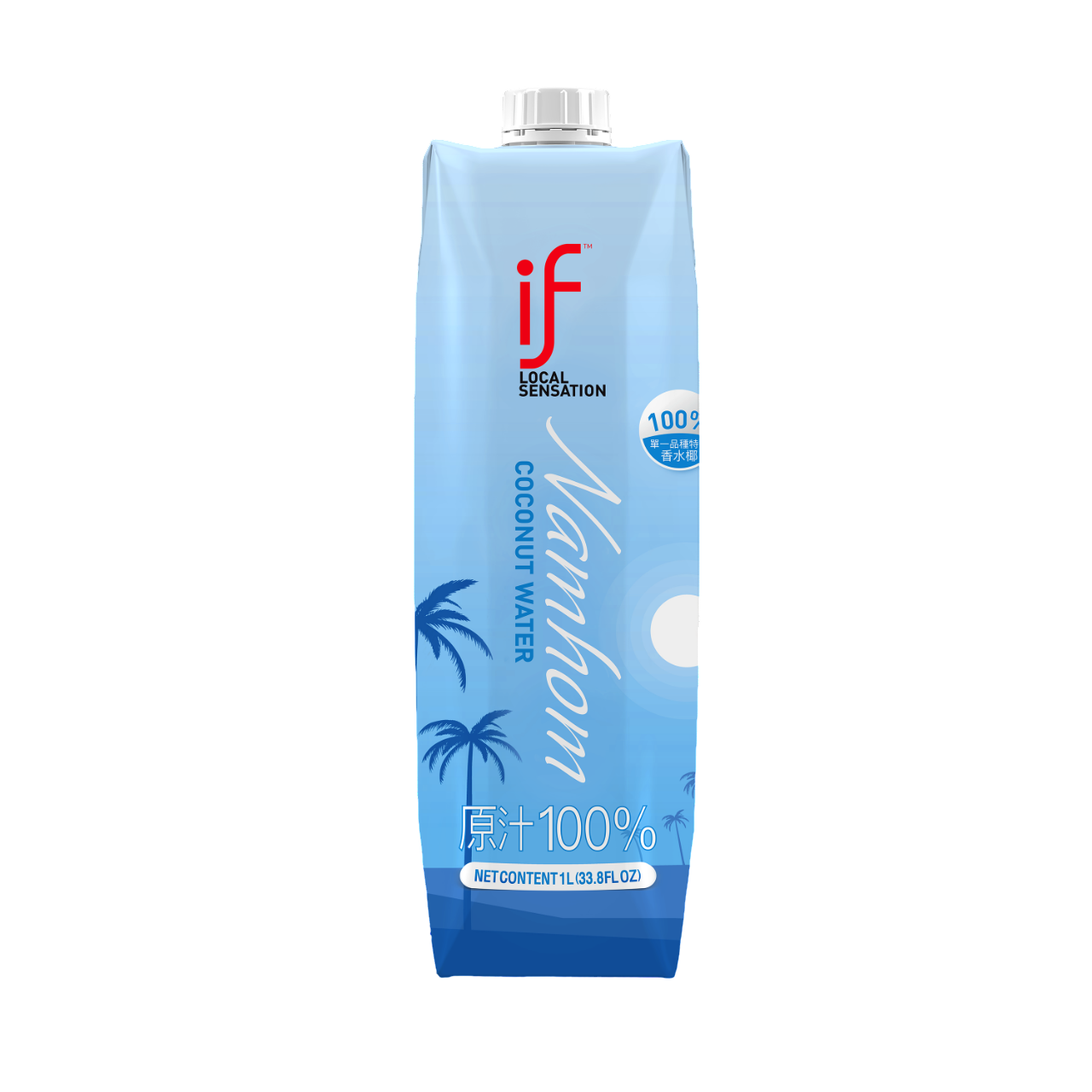 泰國IF 100%天然香水椰子水 1公升*12瓶/箱 (效期至2025/12/18), , large
