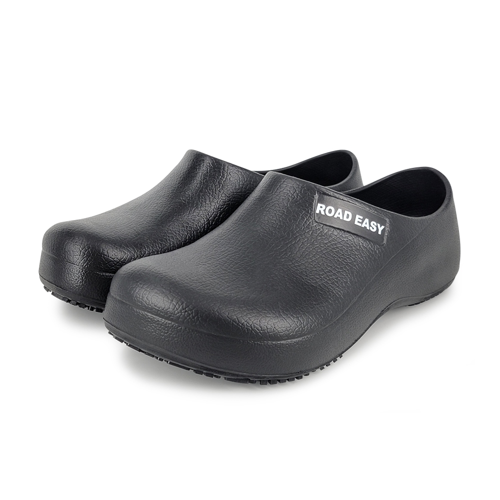 DIADORA迪亞多那 防水耐油廚師鞋 MIT台灣製 工作鞋 拖鞋 懶人鞋 一體成型 耐久站 舒壓 護趾 排水 防滑 黑, , large