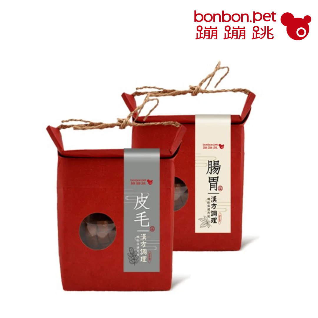 蹦蹦跳 漢方調理-皮毛+腸胃漢方保健 低脂肉錠100g*2包組, , large