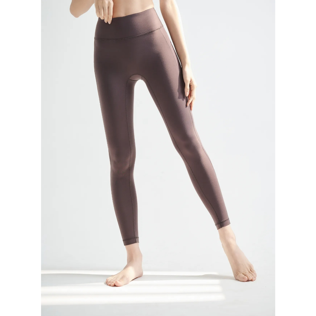 YOGA FLOW Slim Pants - 3D剪裁修身九分褲 - 咖啡灰 Bark, , large