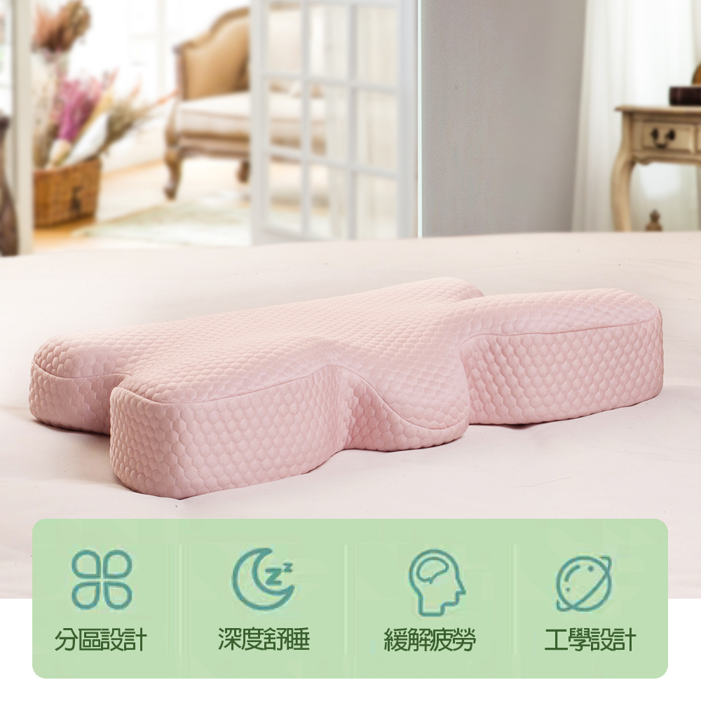 「告別落枕！這顆枕頭，讓你一覺到天亮！」⚡ FOADI 人體工學蝴蝶枕(粉桔) 「醫師沒告訴你的秘密：選對枕頭，比按摩還有效！」⚡ 「不是每顆枕頭，都能保護你的頸椎！」, , large